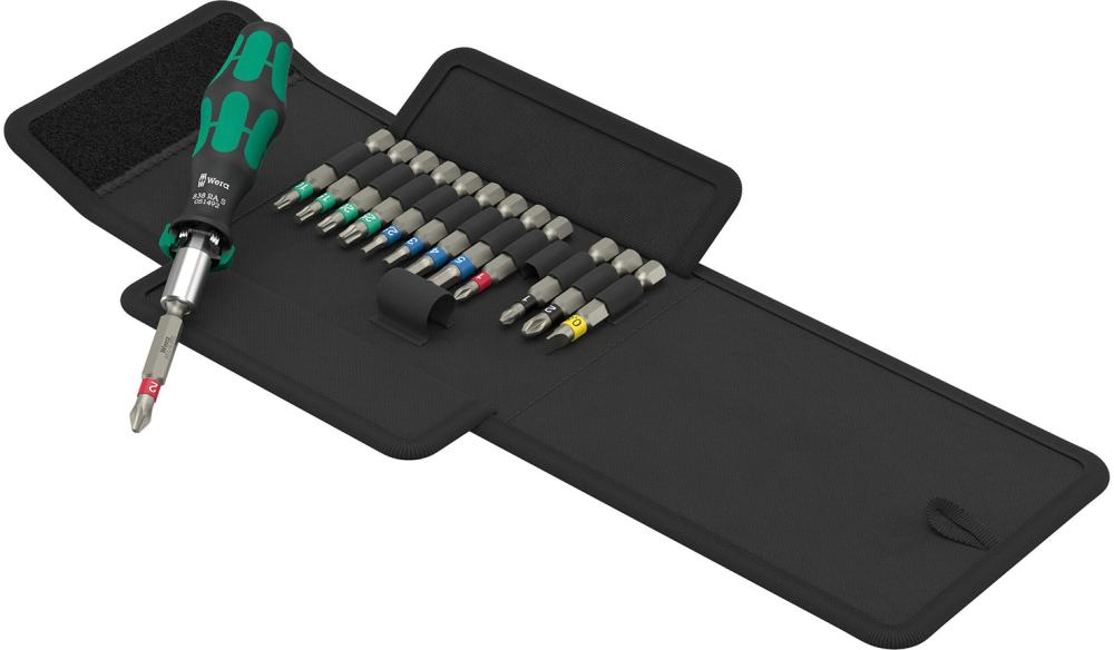 Bit-Satz Kraftform Kompakt Ratsche14-teilig Wera