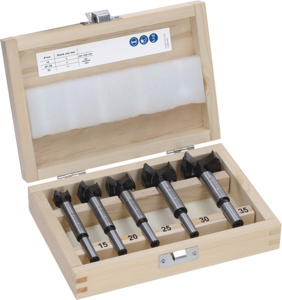 EXPERT Laminated Wood Scharnierlochbohrersatz, 15/20/25/30/35 x 60 x 90 mm, 5 St