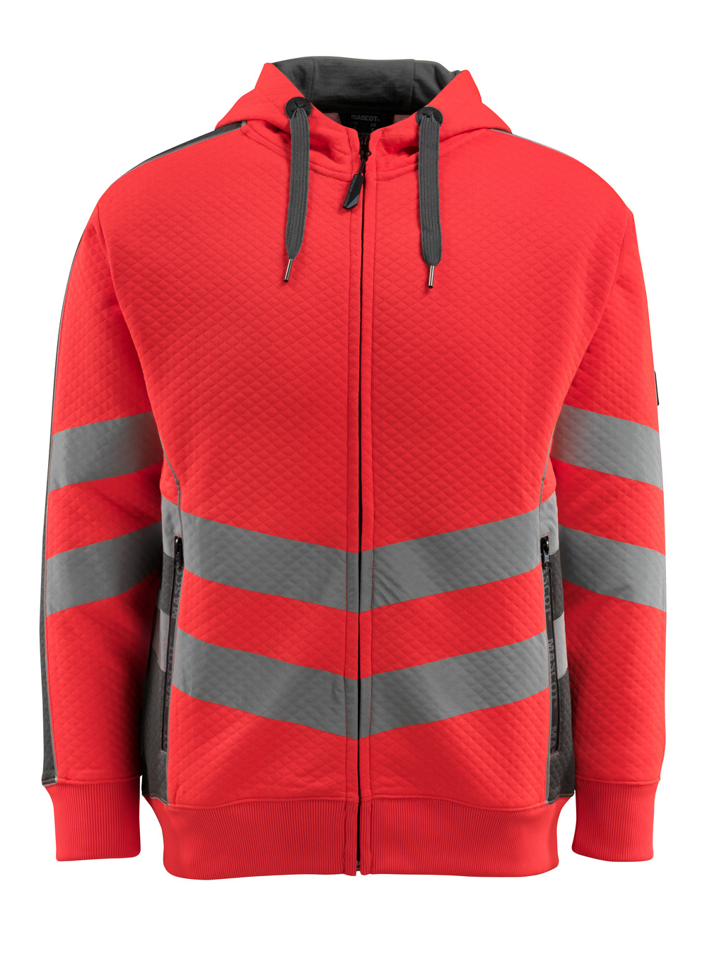 MASCOT® Corby Kapuzensweatshirt Größe 2XL, hi-vis rot/dunkelanthrazit