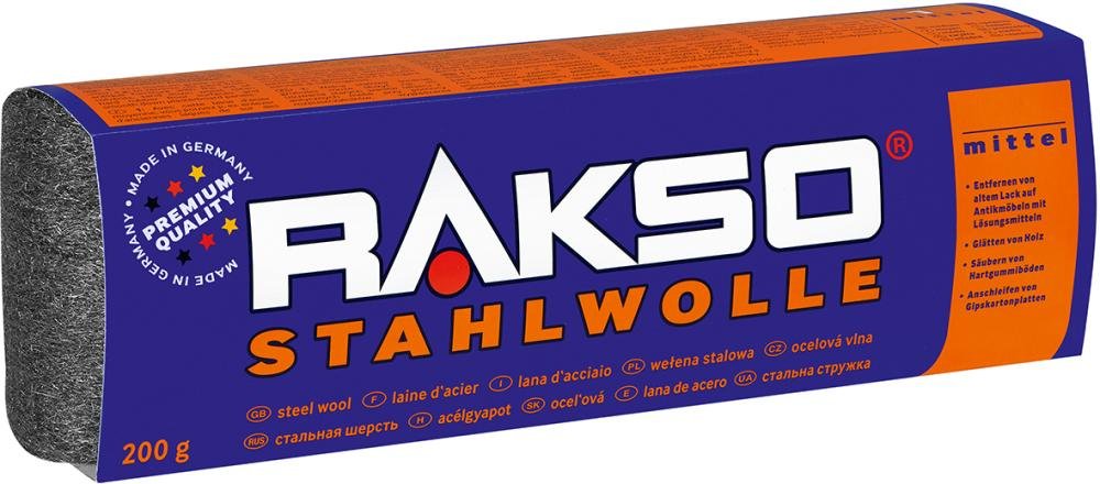 Stahlwolle Gr. 0 mittel, EK 200 g Rakso