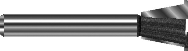 Grat-/Zinkenfräser mit Vorritze D 14,3  mm, L 49,5 mm, L2 13,5 mm