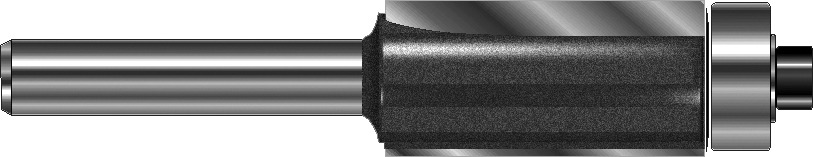 Kantenfräser mit Kugellager D 12,7  mm, L 58 mm, L2 26 mm