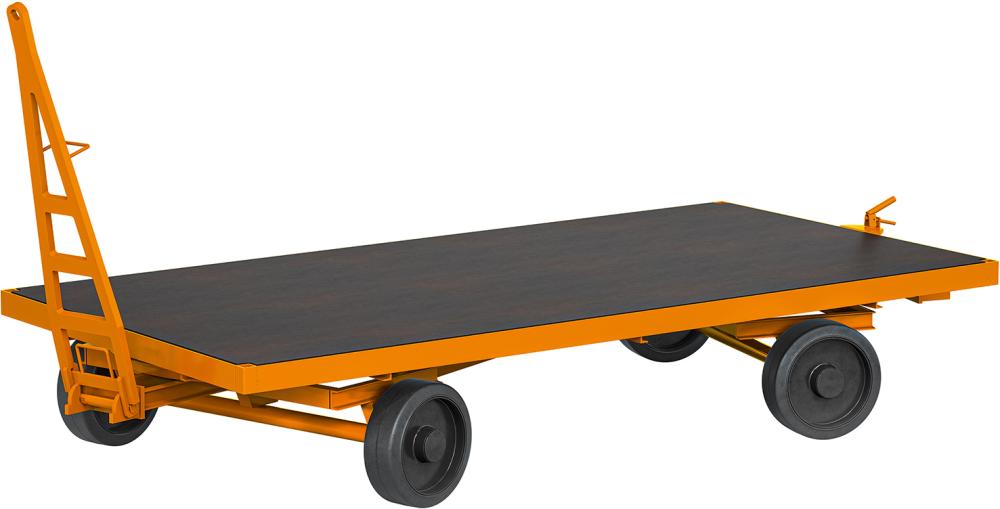 ROLLCART Schwerl.-Indust-rieanhänger 2-Achs-Drehs-chemel. 5000kg 3000x1500-mm VG-Bereif. 400x130mm
