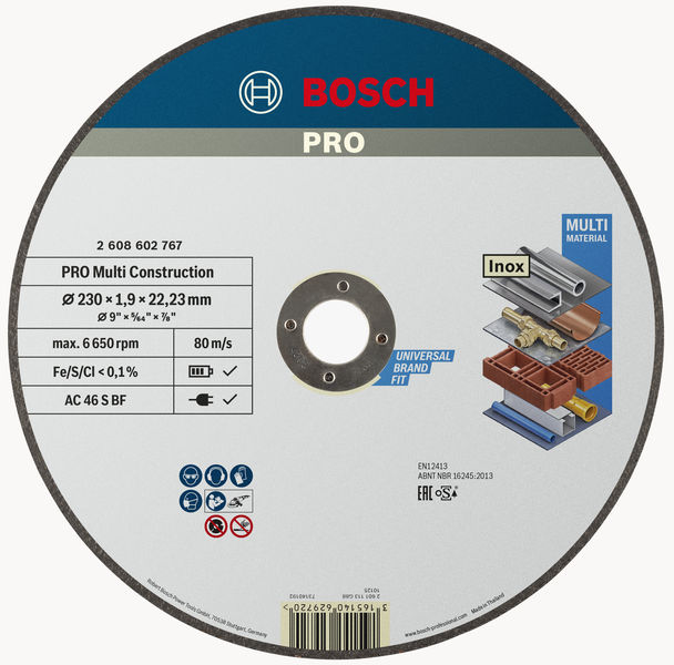 PRO Multi Material Trennscheibe, 230 x 1.9 x 22,23 mm
