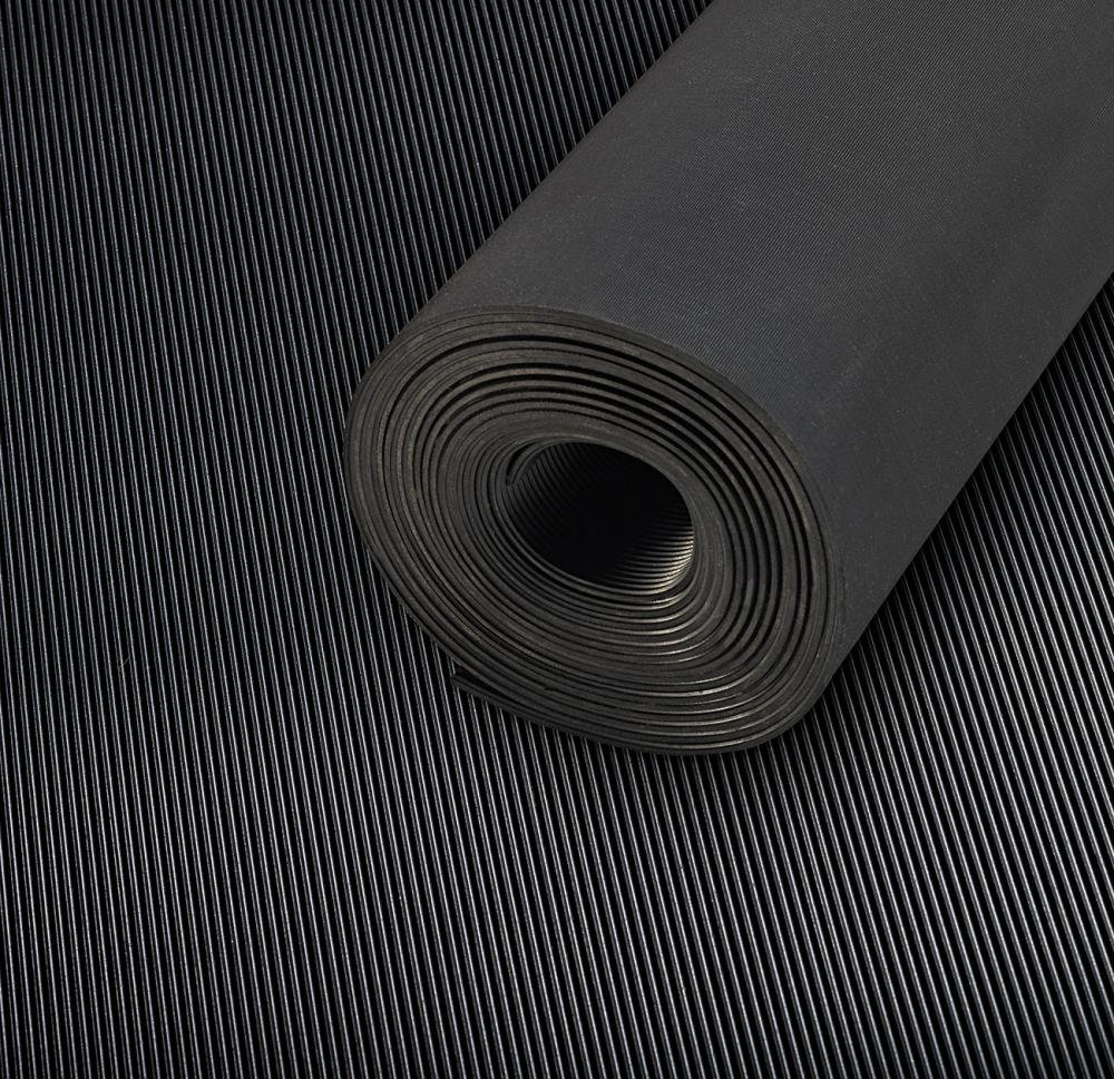 Feinriefenmatte CLASSIC SBR, schwarz, 3mm, 1000mm 10m FORTIS