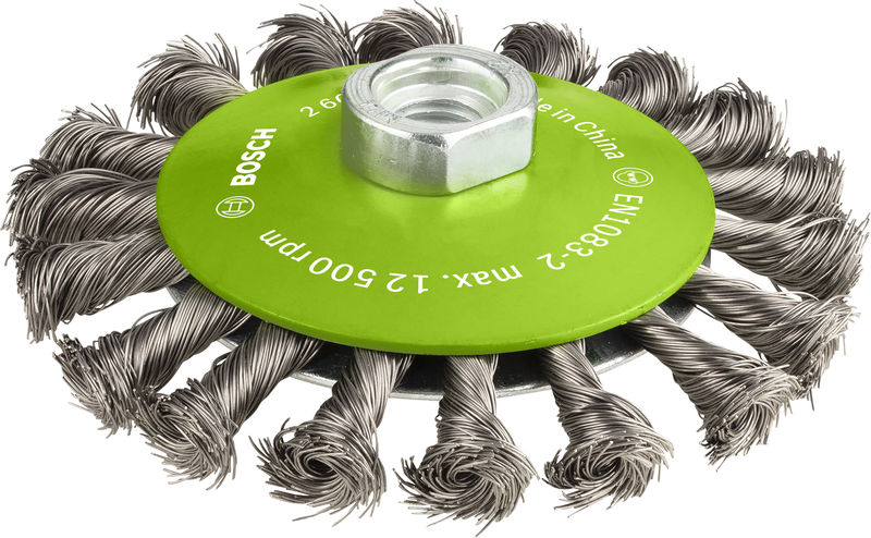 PRO Stainless Steel heavy Kegelbürste, 115 x 0,35 mm, Gewinde