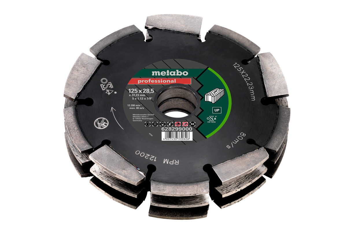Diamantfrässcheibe 3, 125x28,5x22,23mm, "professional", "UP", Universal (628299000)