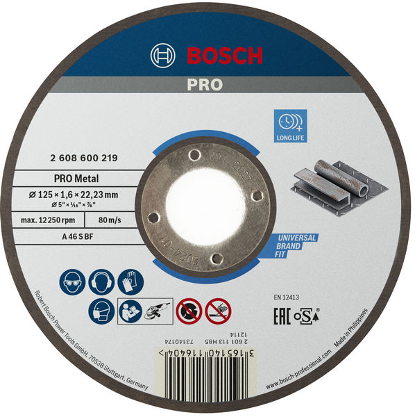 PRO Metal Trennscheibe, 125 x 1.6 x 22.23 mm, gerade, oSa