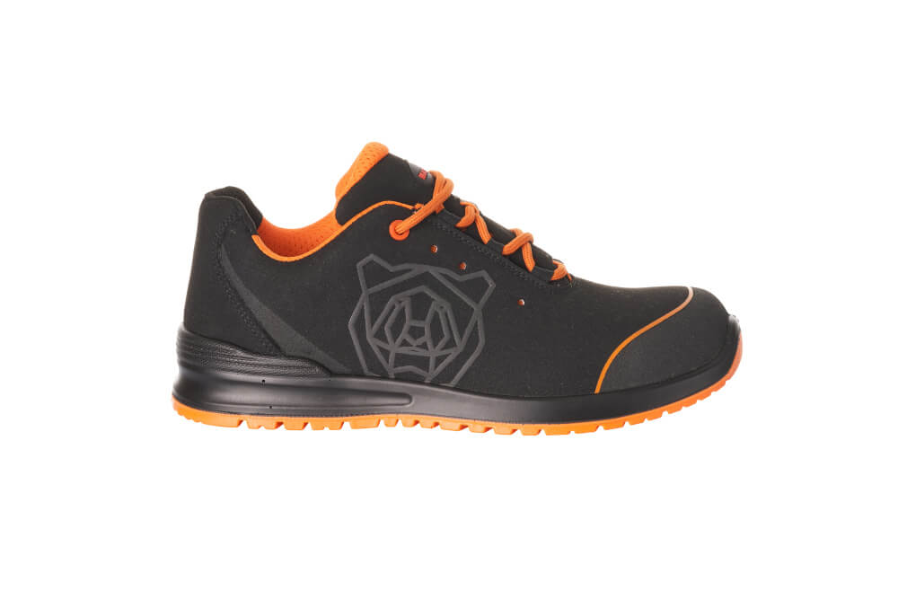 Sicherheitshalbschuh S1P m. Schnürsenkel Sicherheitshalbschuh S1P Sicherheitsschuhe Größe 35, Schwarz/Hellorange