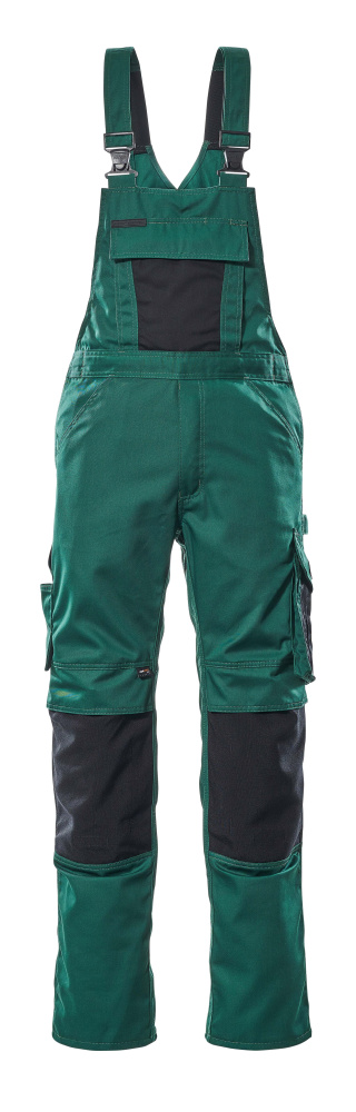 MASCOT® Augsburg Latzhose Größe 76C46, grün/schwarz