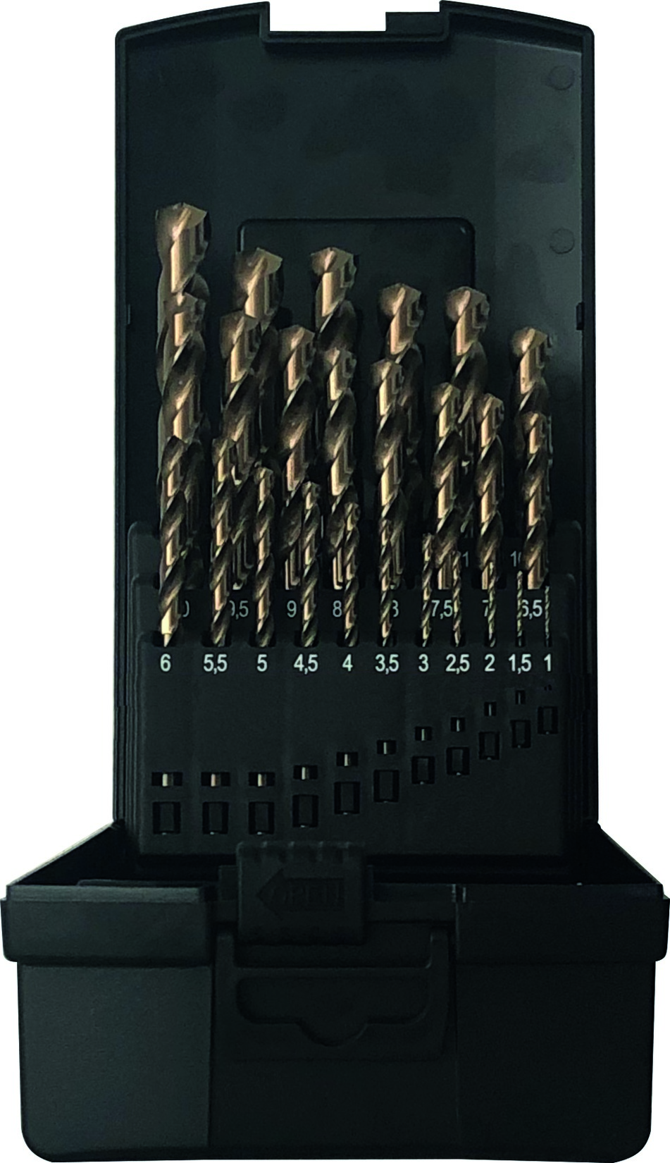 Kunststoffkassette HSS-Co 25tlg, 1-13/0,5mm BASIC