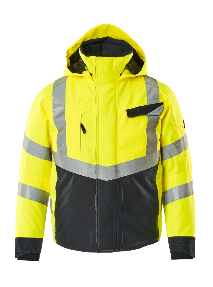 MASCOT® Hastings Winterjacke Größe 2XL, hi-vis gelb/schwarzblau