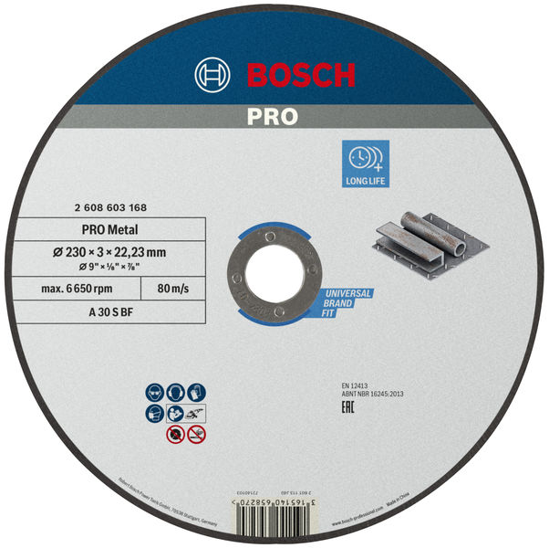 PRO Metal Trennscheibe, 230 x 3 x 22.23 mm, gerade