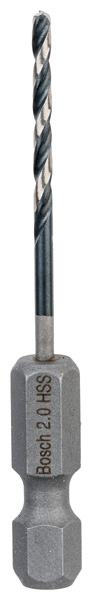 HSS Spiralbohrer mit Sechskantschaft 2,0 mm