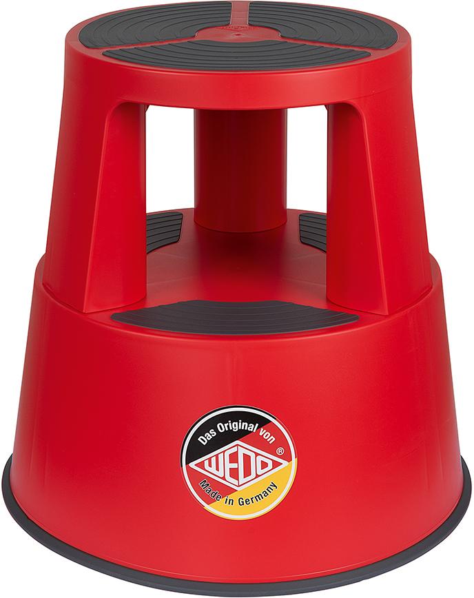 WEDO Rollhocker SuperStepKst. Höhe bel./unbel. 41,5/42,8cm ø oben/unten 29,2/42,4cm rot