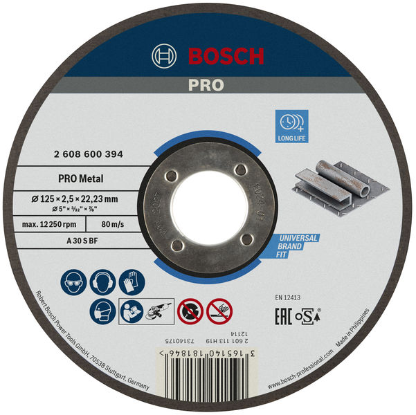 PRO Metal Trennscheibe, 125 x 2.5 x 22.23 mm, gerade, oSa