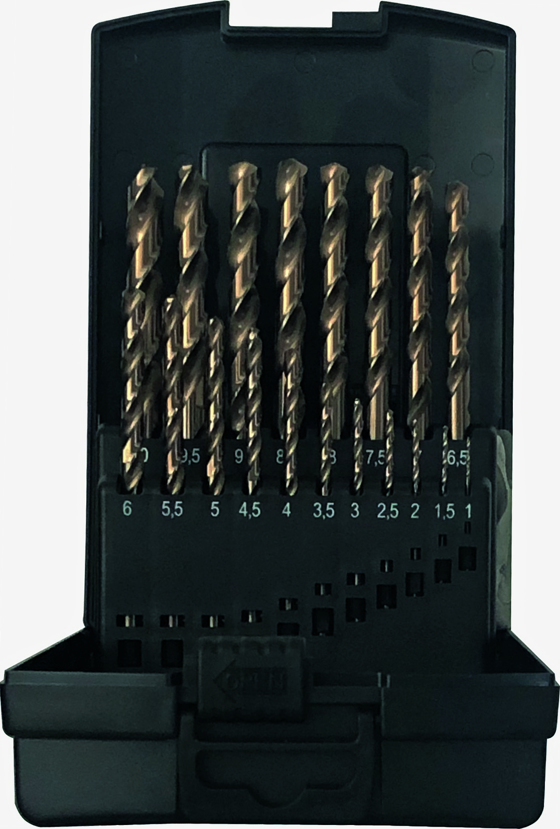 Kunststoffkassette HSS-Co 19tlg, 1-10/0,5mm BASIC