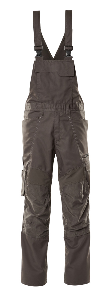 Latzhose, Knietaschen, Stretch-Einsätze Latzhose Größe 76C46, dunkelanthrazit
