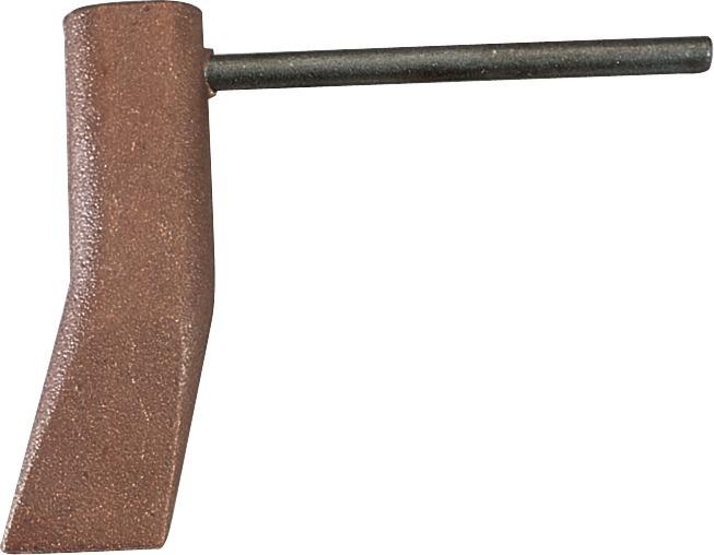 Kupferstück Hammerform m.Eisenstift gekröpft für Propan-Handgriff 350 g GCE