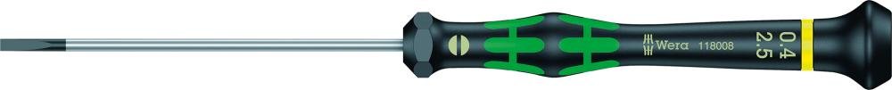 Elektronik- Schraubendreher Schlitz 2,5x0,4x80mm Wera
