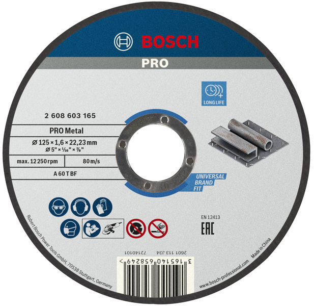 PRO Metal Trennscheibe, 125 x 1.6 x 22.23 mm, gerade