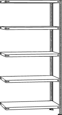 SCHULTE Schraubregal Anbauregal Fachlast 150kgverzinkt 7 Fachböden B1000xT300xH3000mm