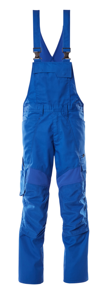 Latzhose, Knietaschen, Stretch-Einsätze Latzhose Größe 76C46, azurblau
