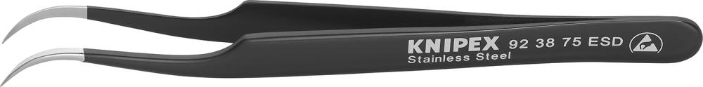Pinzette ESD Sichelform 120mm schwarz KNIPEX