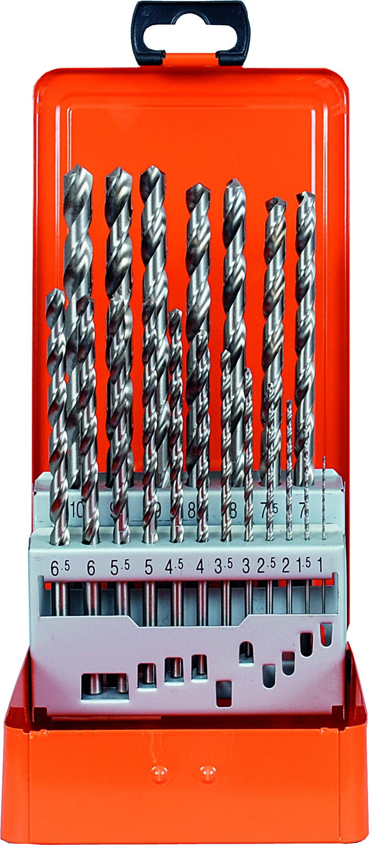 Metallkassette DIN 340 HSS-G 19tlg 1-10/0,5 mm