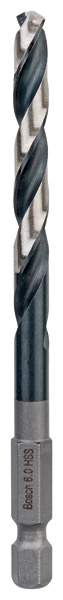 HSS Spiralbohrer mit Sechskantschaft 6,0 mm
