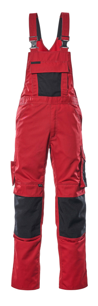 MASCOT® Augsburg Latzhose Größe 76C46, rot/schwarz