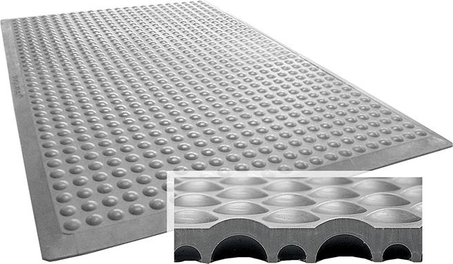 Arbeitsplatzmatte YOGA FLEX Basic grau B80xT30 cm Endstück (VE 2 Stk)
