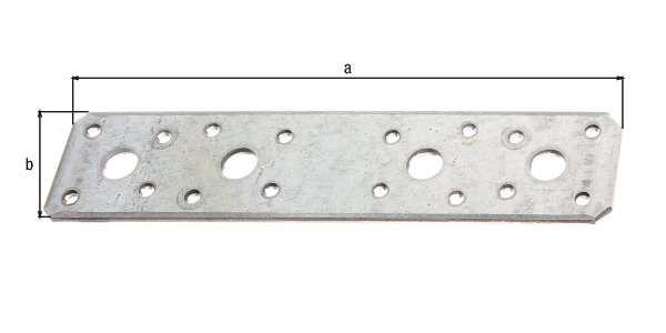 Flachverbinder, sendzimirverzinkt, LxB 180x40 mm