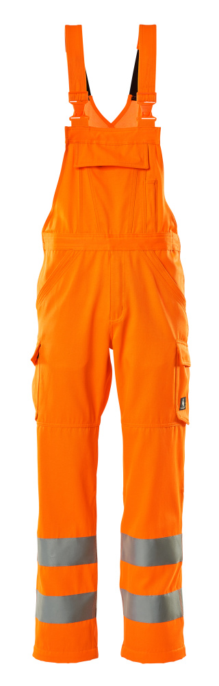 Latzhose, einfarbig Latzhose Größe 76C42, hi-vis orange
