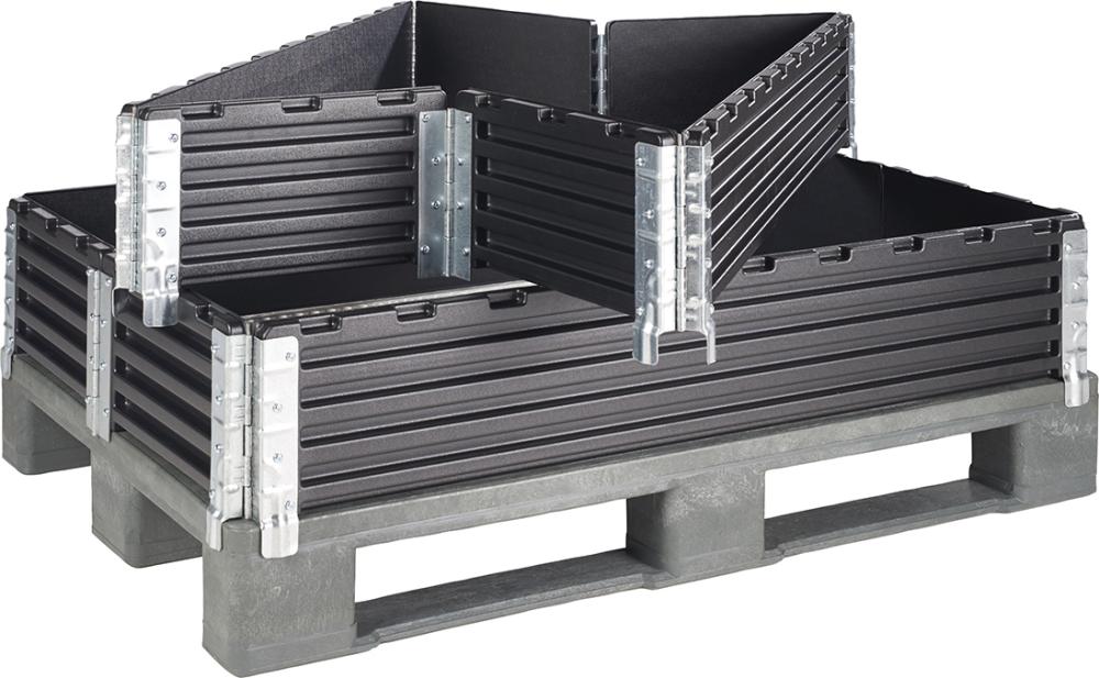 Aufsatzrahmen schwarz B800xT1200xH200 mm 4 Scharniere