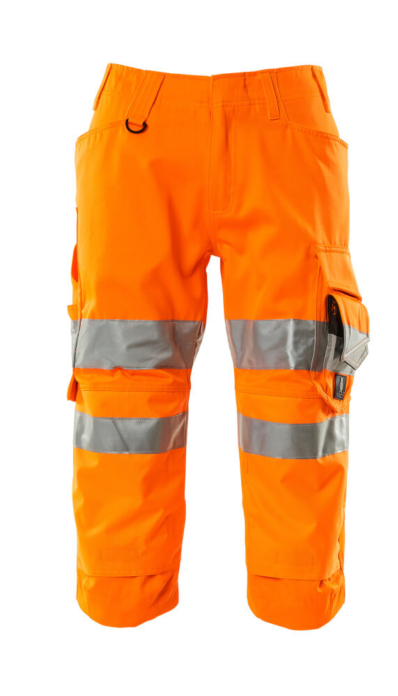 Dreiviertel-Hose mit Knietaschen Dreiviertel-Hose Größe C44, hi-vis orange
