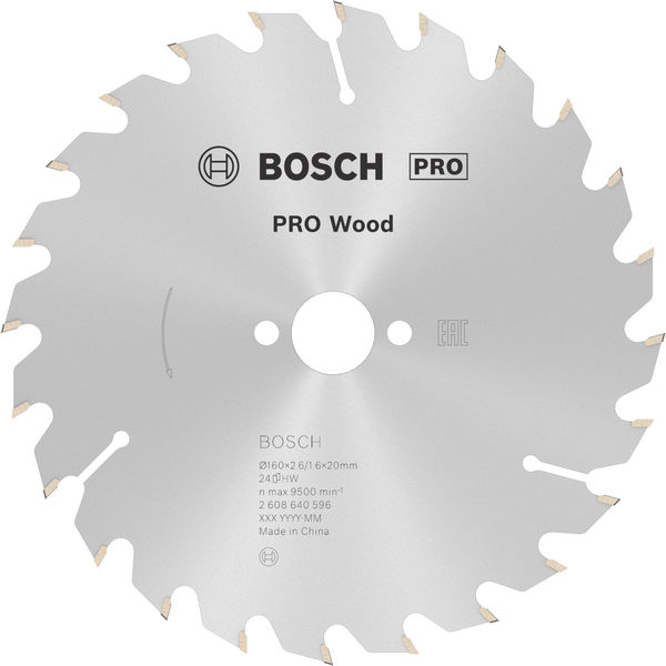 PRO Wood Kreissägeblatt, 160 x 2,6 x 20 mm, T24