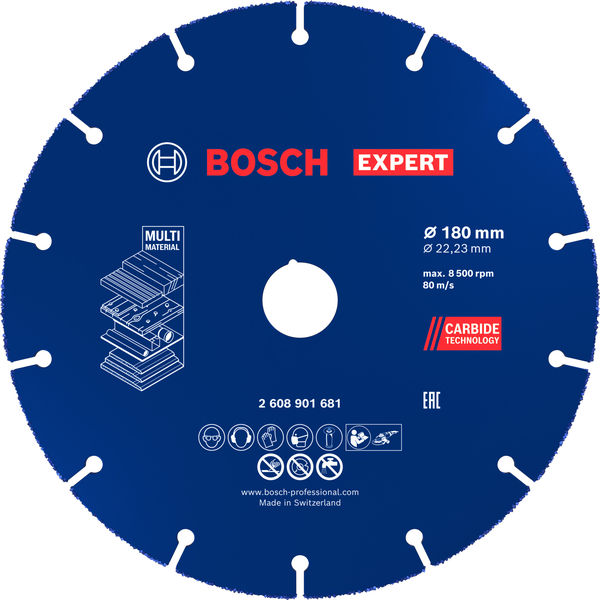 EXPERT Carbide Multi Wheel Trennscheibe, 180 mm, 22,23 mm