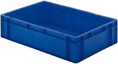 Transport-Stapelkasten B600xT400xH145 mm blau, geschlossen ohne Griffloch LA-KA-PE