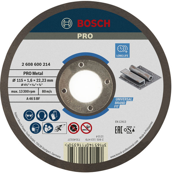 PRO Metal Trennscheibe, 115 x 1.6 x 22.23 mm, gerade, oSa